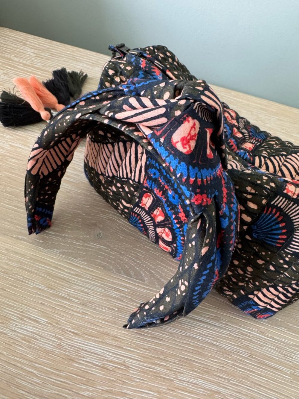 Ulla Johnson Makeup Bag with Tassel and Matching Headband